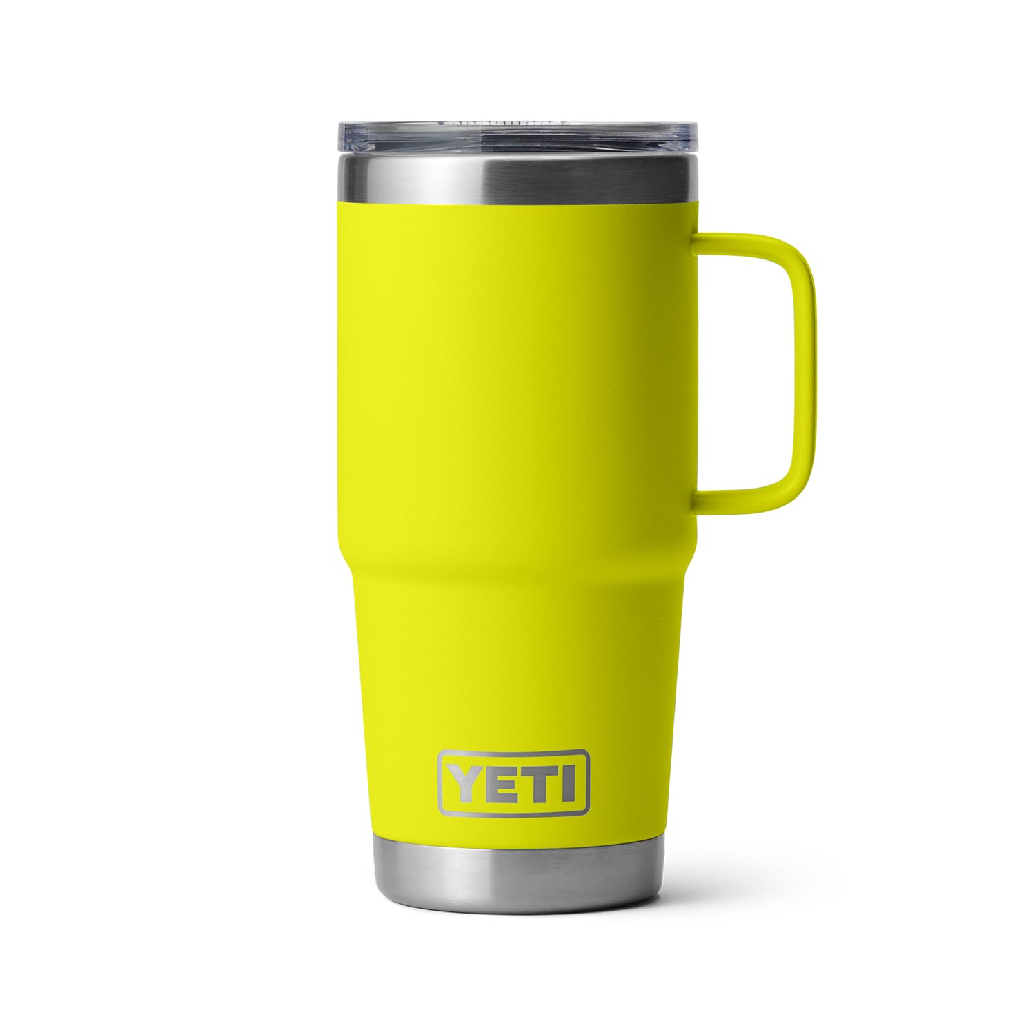 YETI Rambler 360-degree welded handle for a firm grip and cup-holder fit.