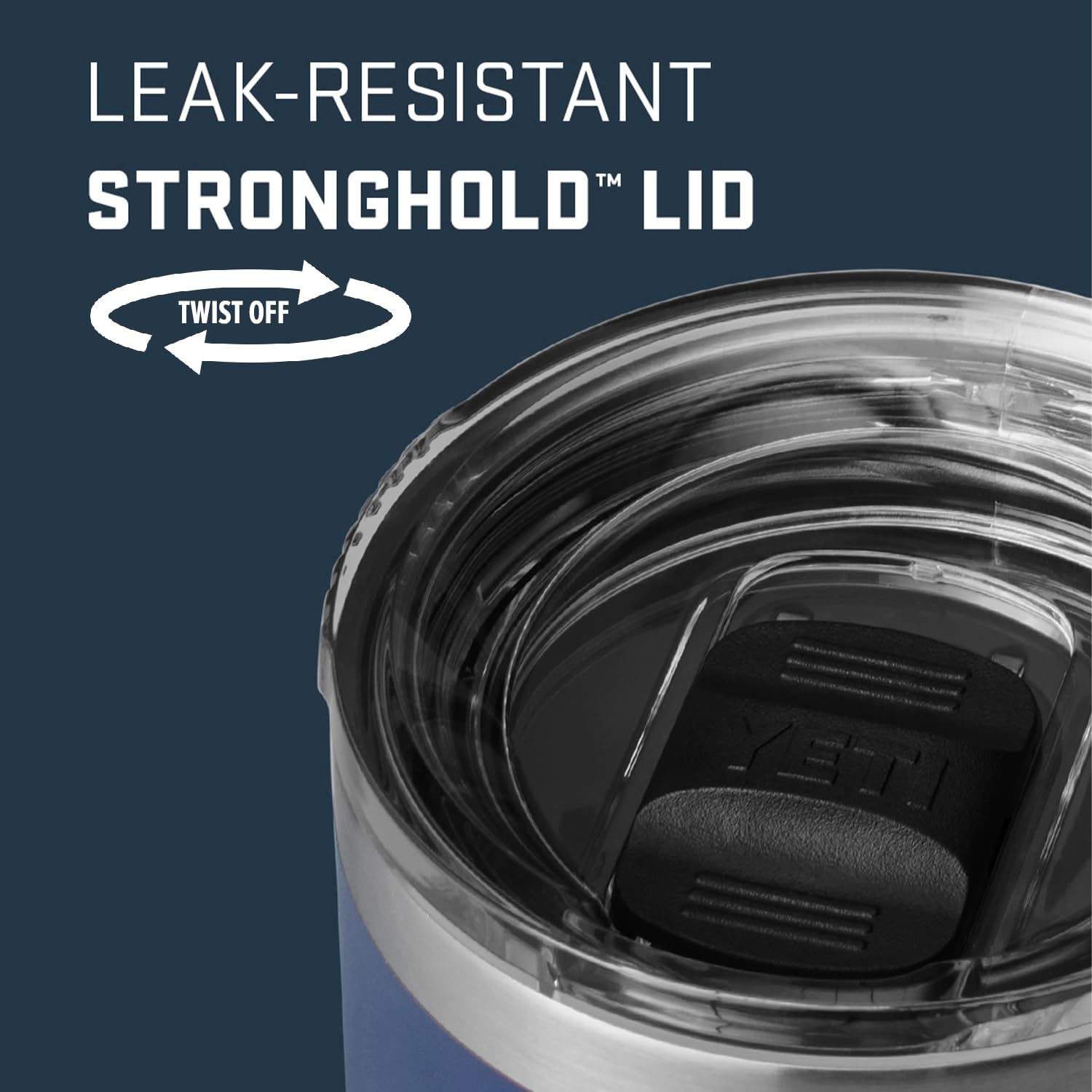 YETI Rambler 360-degree welded handle provides easy grip during commutes.