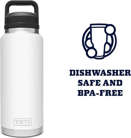 YETI Rambler 36 oz bottle, seafoam, durable stainless exterior