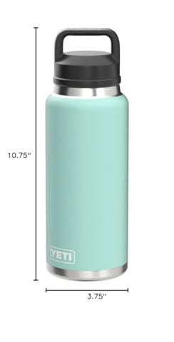YETI Rambler 36 oz bottle, seafoam, ergonomic silhouette for grip