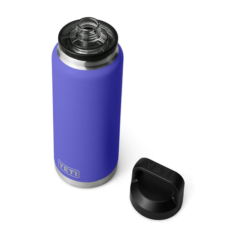 Vacuum insulated stainless steel keeps drinks cold or warm during outdoor adventures.