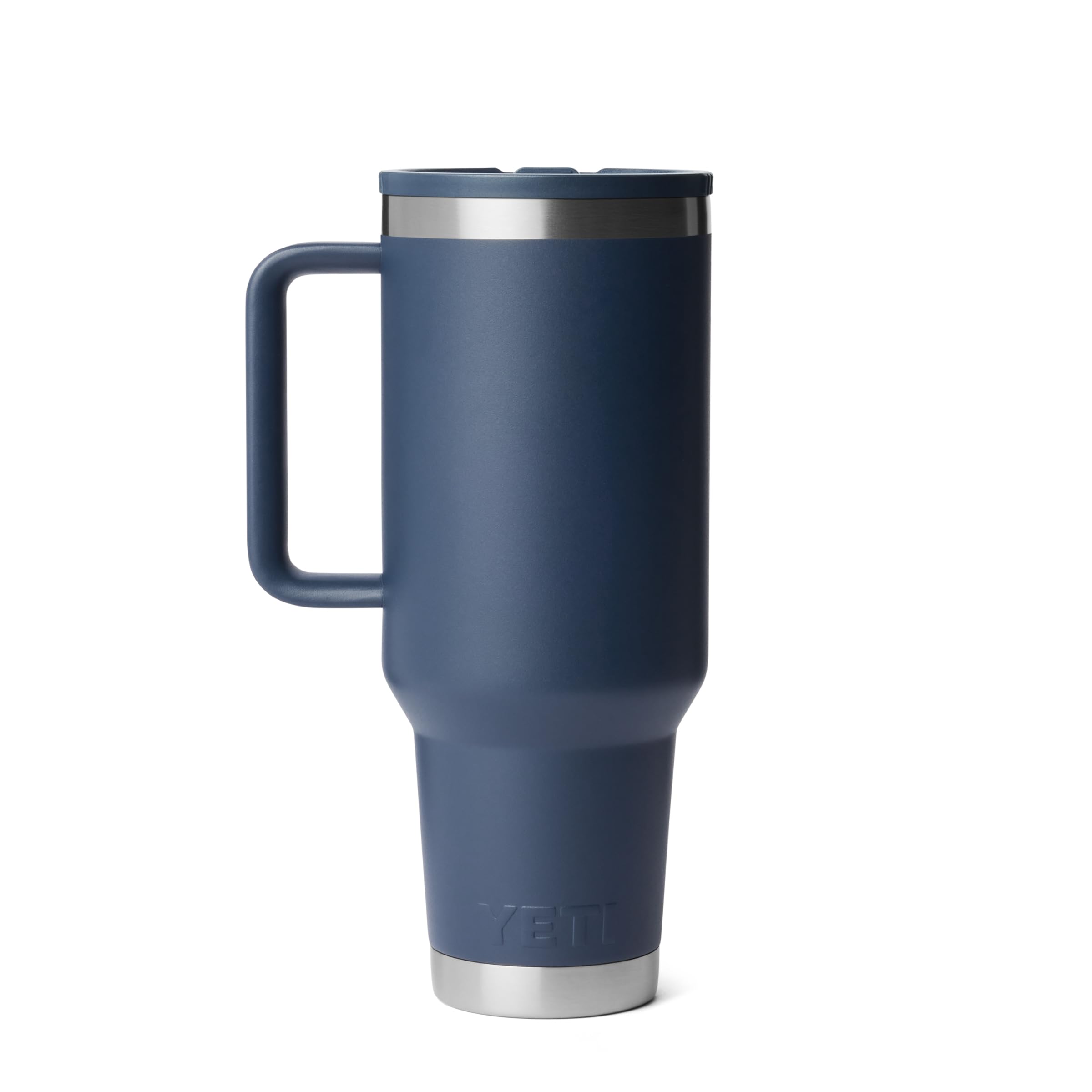 YETI Rambler 40 oz demonstrates cup holder compatibility in a car