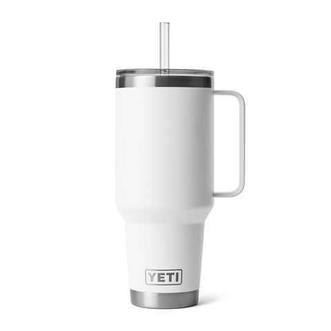 YETI Rambler 42oz tumbler with handle and straw lid for easy daily hydration.