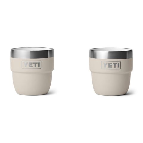 YETI Rambler 4 oz stackable cup Cape Taupe front view for compact espresso on the go