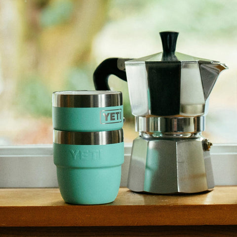 YETI Rambler 4 oz cup keeps beverages at temperature.