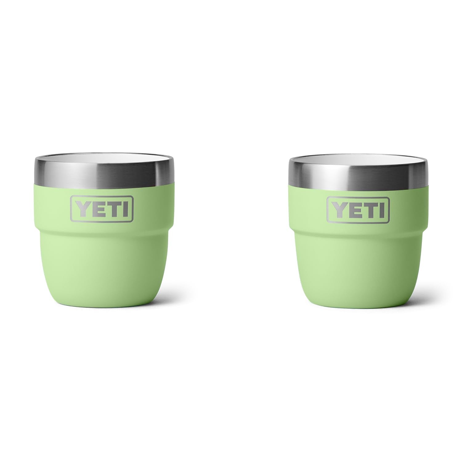 YETI Rambler 4 oz stackable espresso cup in Key Lime for on-the-go coffee.