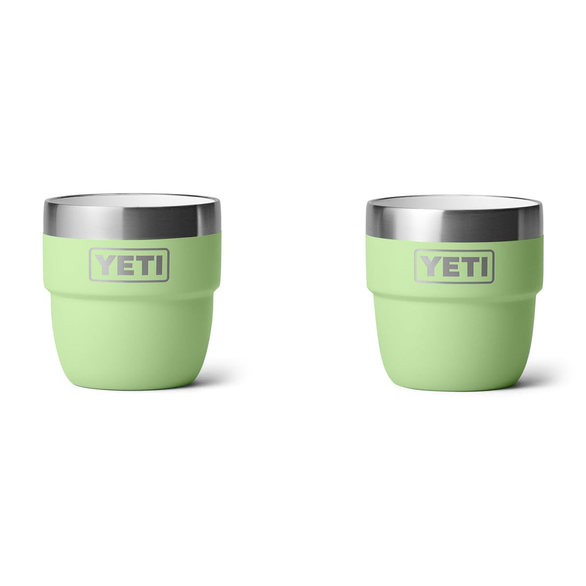 YETI Rambler 4 oz stackable espresso cup in Key Lime for on-the-go coffee.