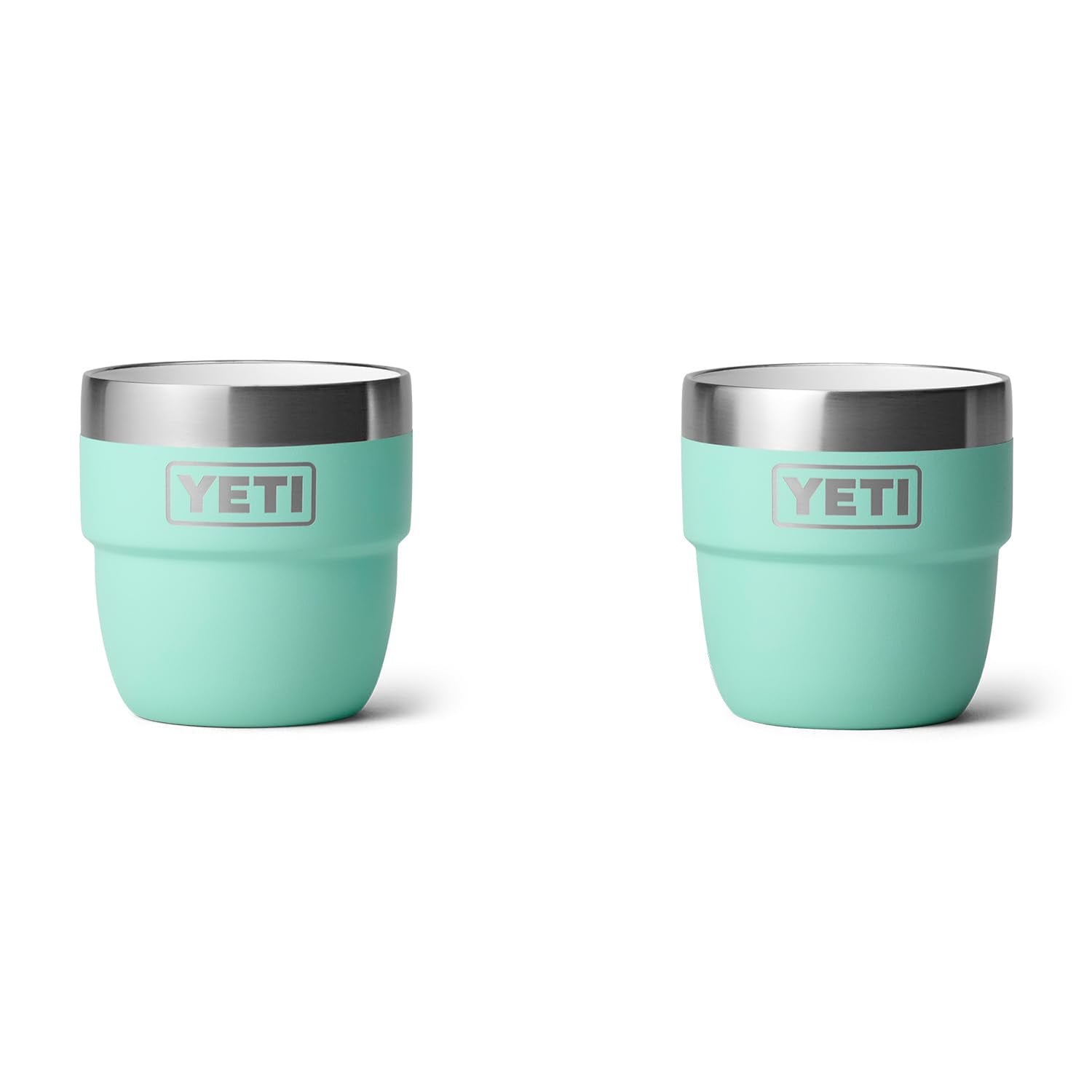 YETI Rambler 4 oz stackable cup seafoam ready for espresso shots on the go.