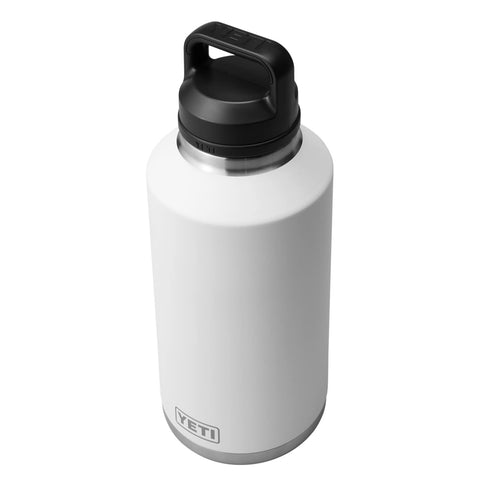 YETI Rambler 64 oz bottle with double-wall insulation keeps beverages cold.