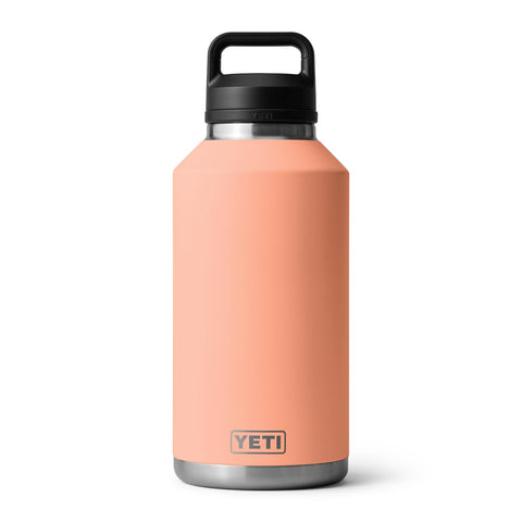 YETI Rambler 64 oz double-wall vacuum insulation keeps drinks cold or hot.