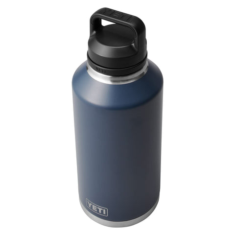 YETI Rambler 64 oz bottle with double-wall vacuum insulation keeps drinks cold.