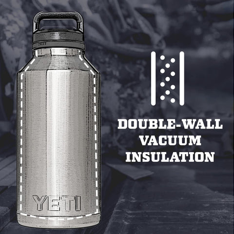 YETI Rambler 64 oz bottle with TripleHaul Handle for easy carry on trails.