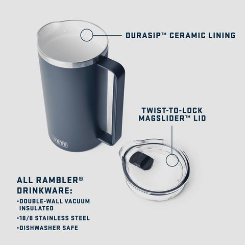 Close-up of the MagSlider lid on the YETI Rambler for controlled, spill-resistant pouring.