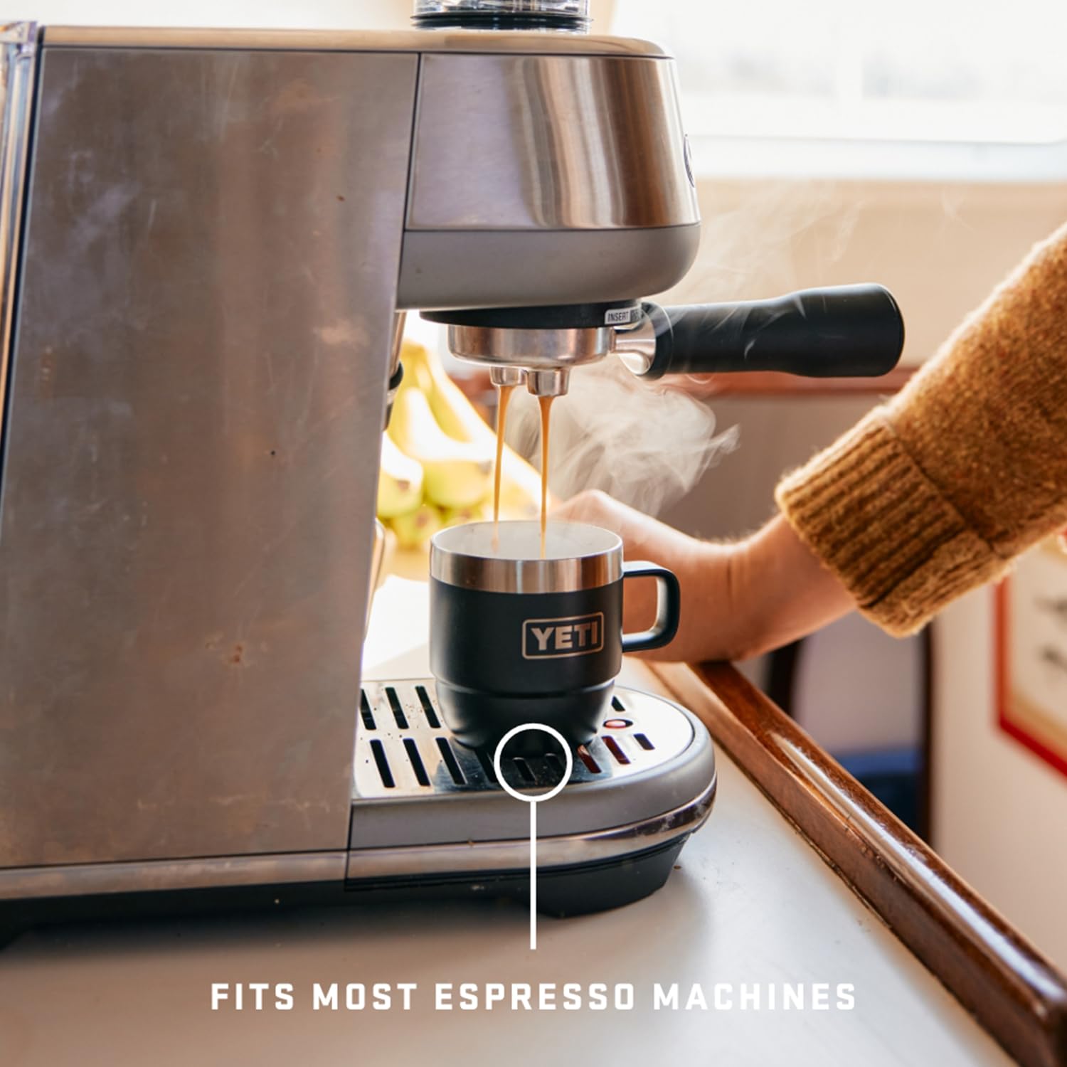 YETI Rambler stackable design saves kitchen and camp space.