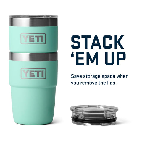 YETI Rambler 8 oz seafoam, stainless steel construction for lasting durability.