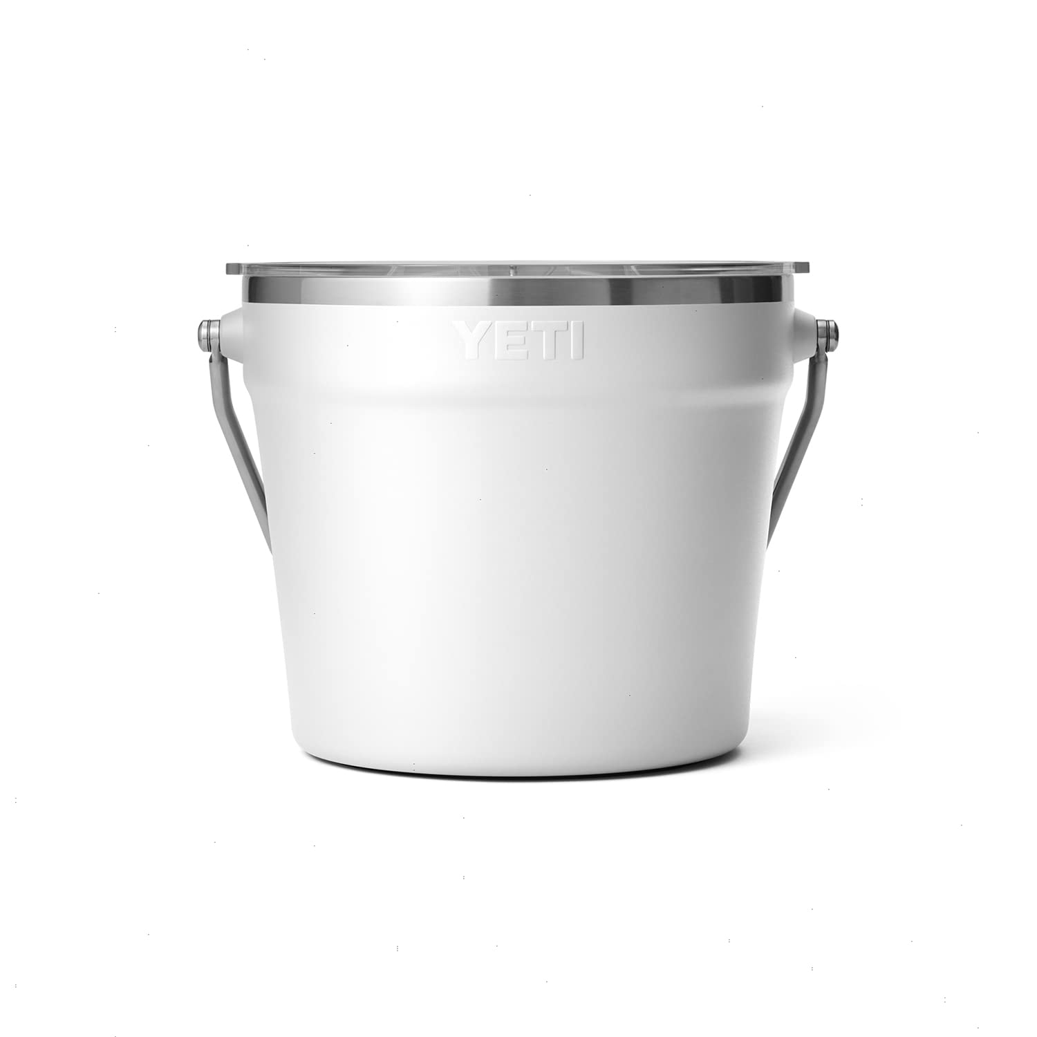 YETI Rambler Beverage Bucket’s double-wall insulation keeps ice longer.