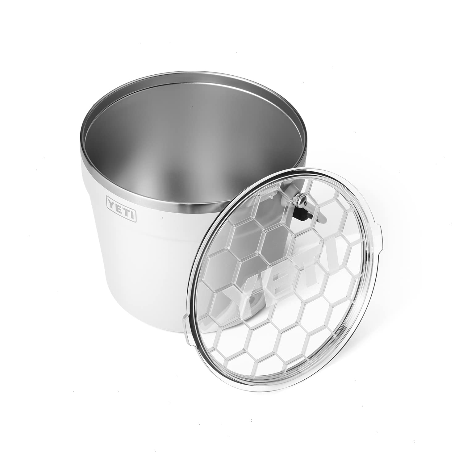 YETI Rambler Beverage Bucket features a rotating handle for comfortable carrying.
