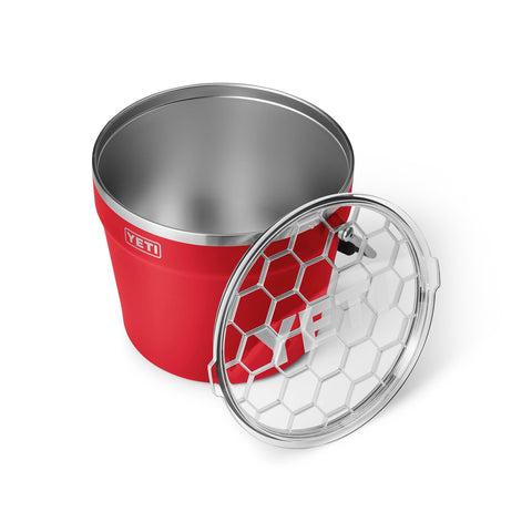 YETI Rambler Beverage Bucket showing stackable design for easy transport and storage.