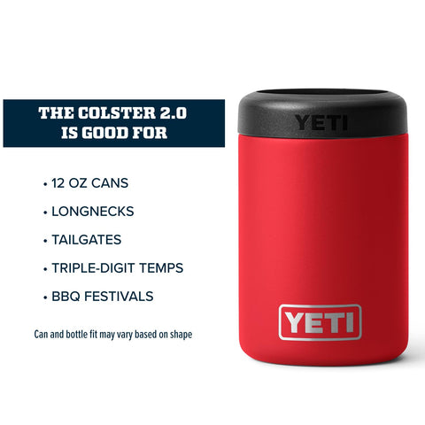 YETI Colster double-wall vacuum insulates beverages effectively.