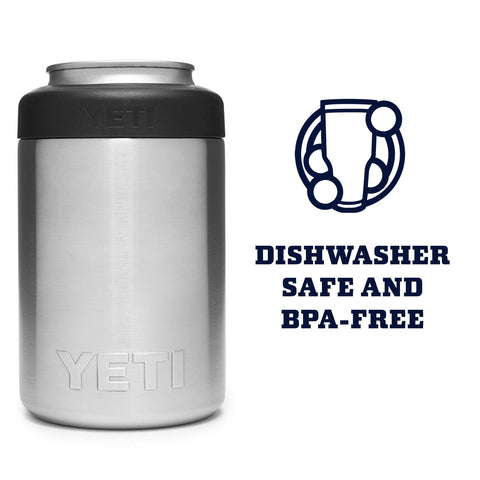 YETI Rambler Colster with Duracoat finish resists cracks and chipping