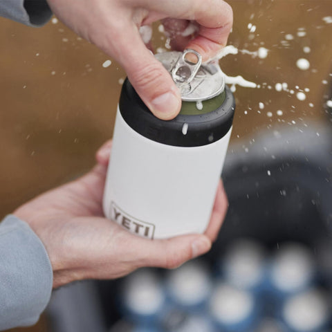 Colster accommodates longnecks for versatile outdoor use.