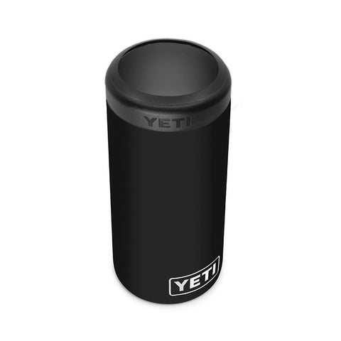 YETI Rambler Slim Colster for 12 oz cans keeps drinks cold at the beach