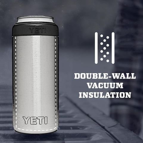 YETI Rambler Colster Slim with double wall insulation keeps beverages colder longer