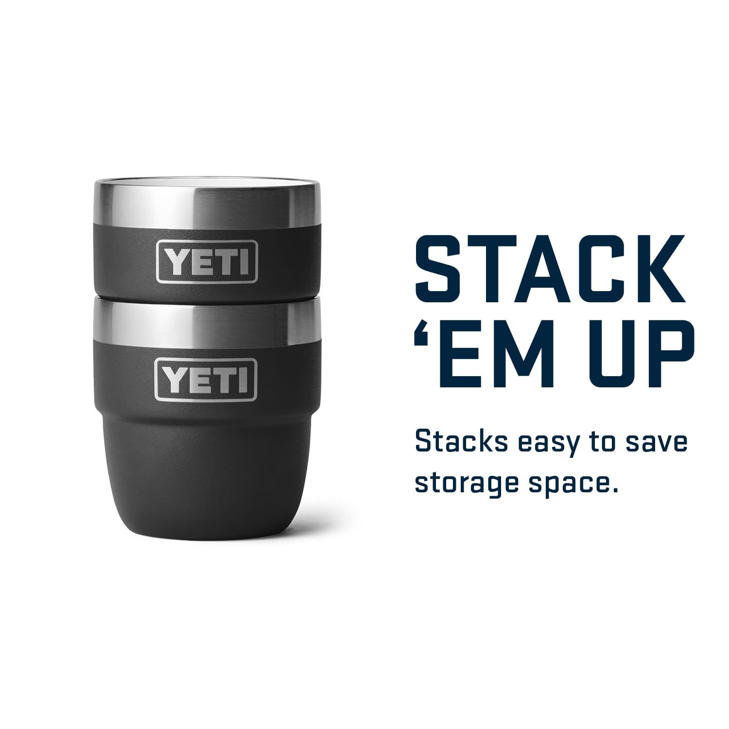 YETI Rambler dishwasher-safe label emphasizes easy cleanup after adventures