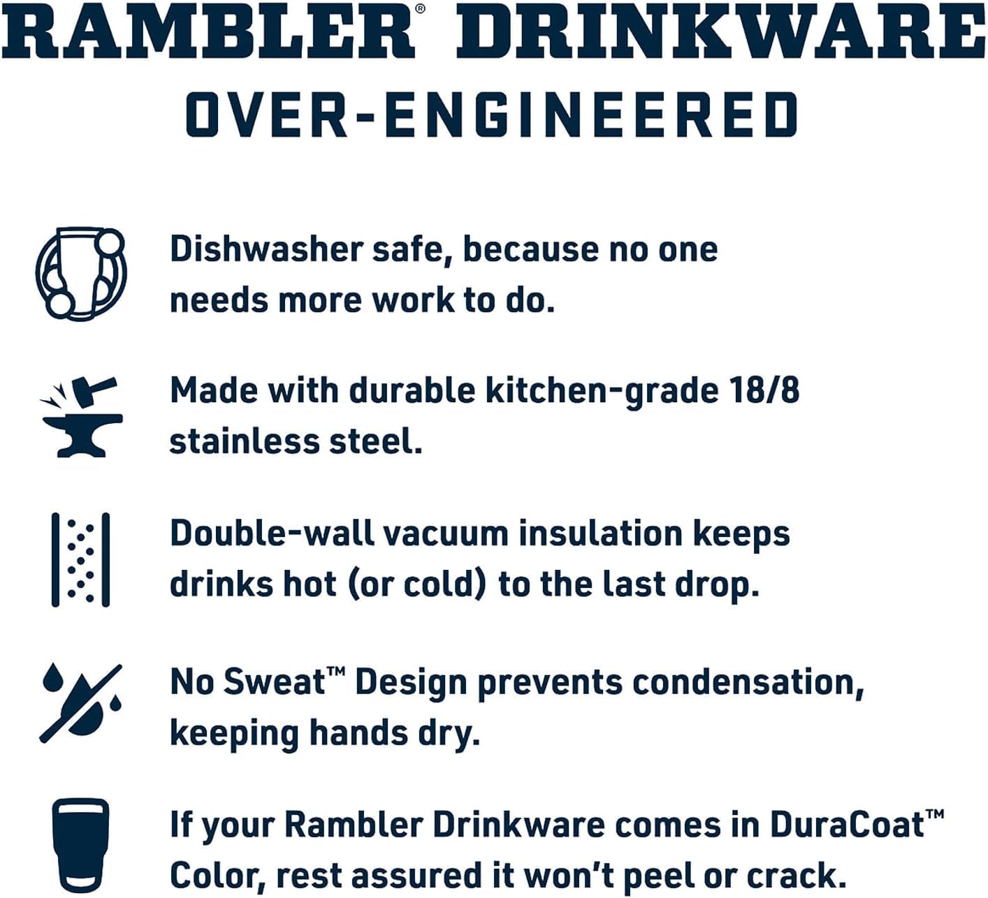 YETI Rambler is dishwasher-safe for simple cleanup after trips.