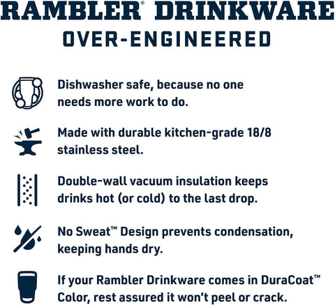 YETI Rambler is dishwasher-safe for simple cleanup after trips.