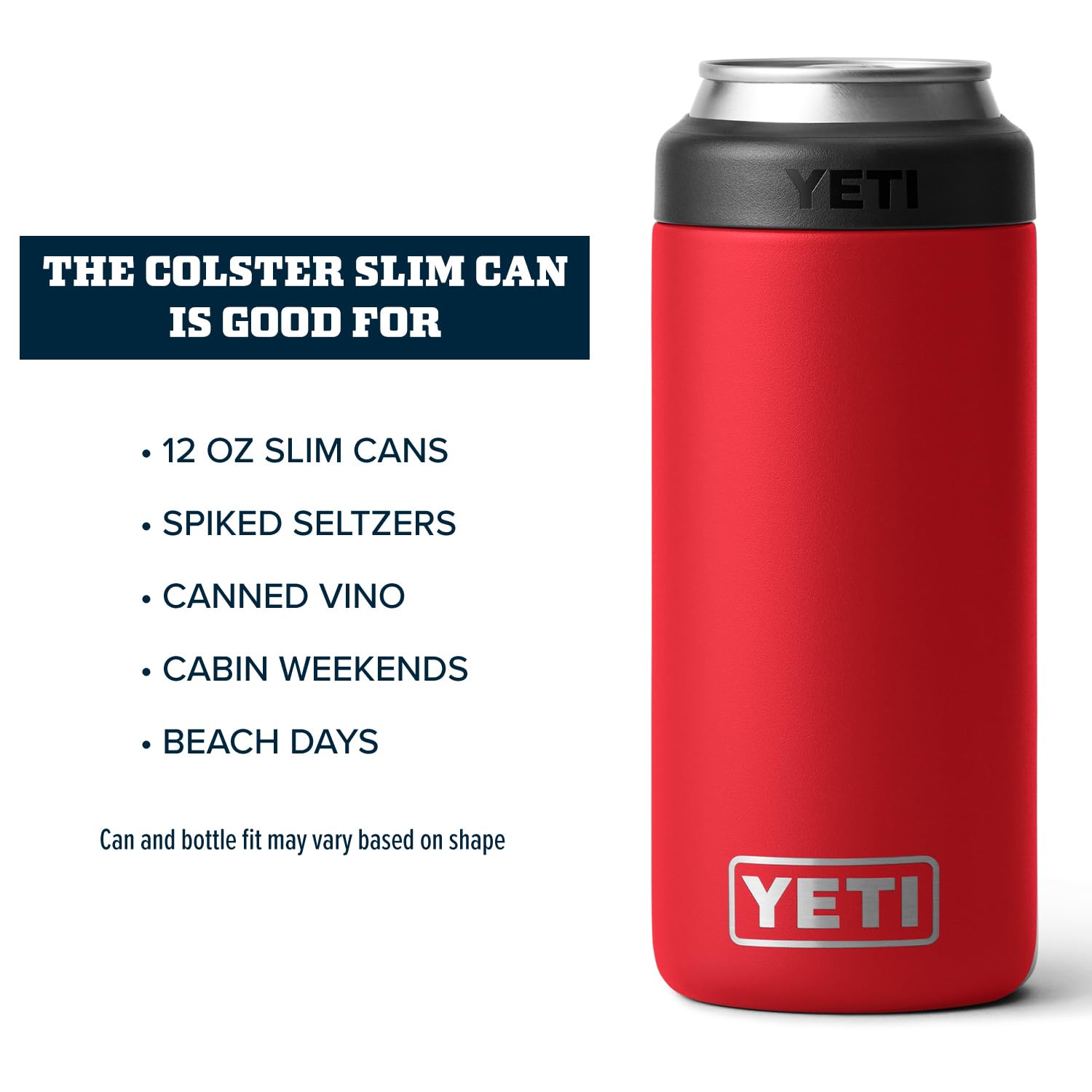 YETI Duracoat Rescue Red finish resists chipping and adds rugged style
