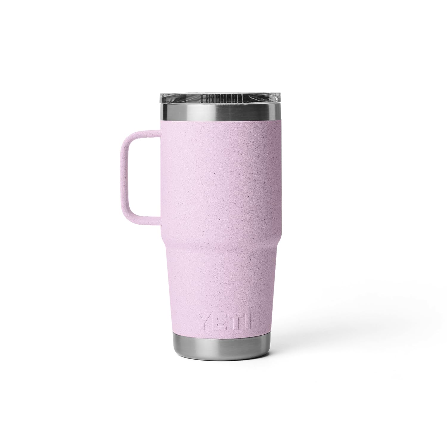 YETI Rambler four lid-placement options, versatile fit for right- and left-handed use.