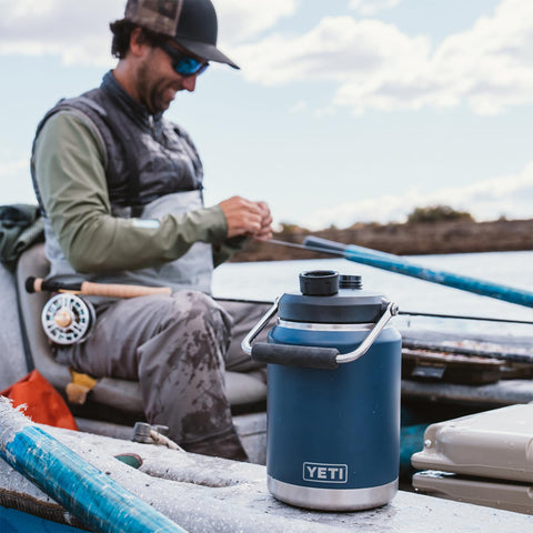 YETI Rambler Half Gallon Jug 2.0 bearfoot non-slip ring stabilizes on any surface