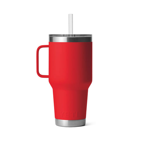 YETI Rambler handle design offers comfortable grip on the go.