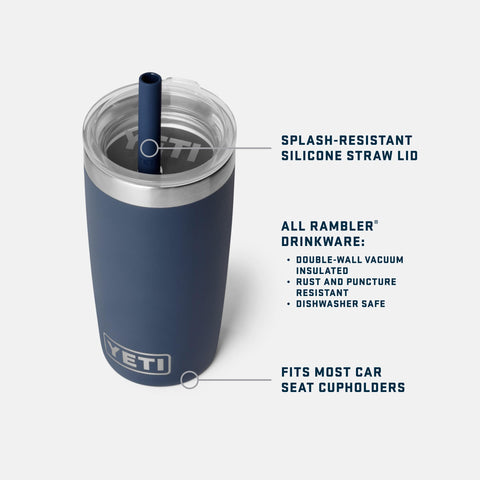 YETI Rambler Jr. 10 oz fits car cup holders for on-the-go kids.