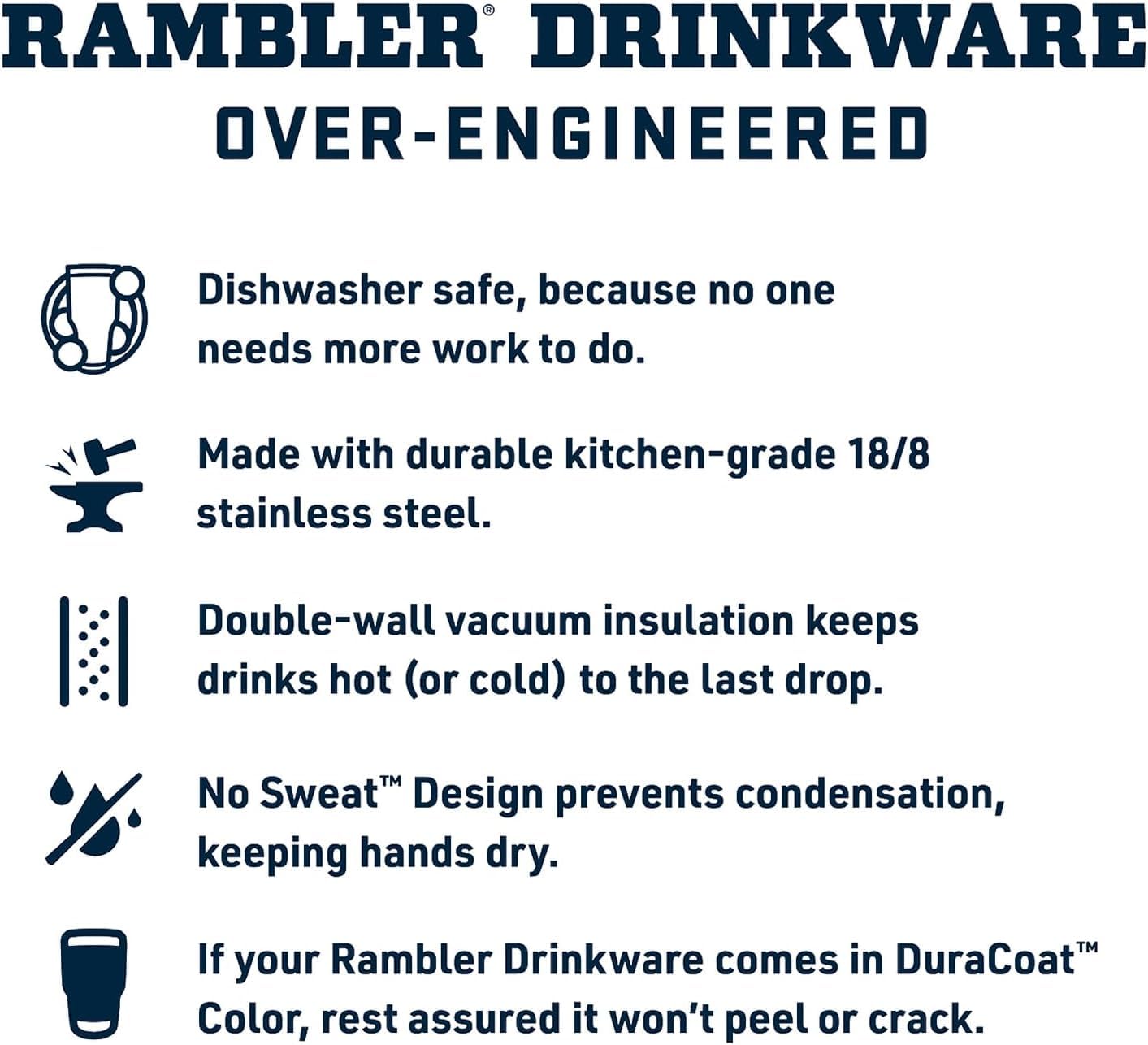 YETI Rambler Lowball dishwasher-safe for quick and easy cleanup.