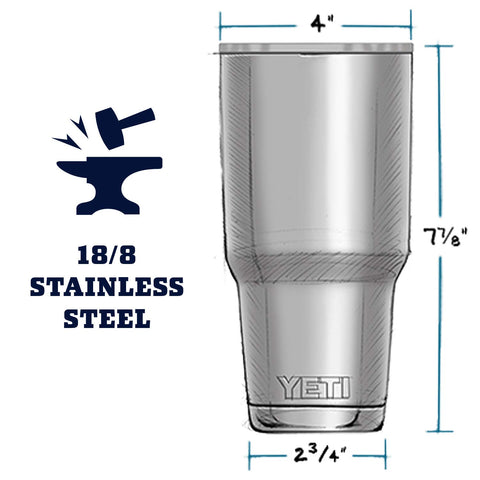 YETI Rambler with MagSlider lid shows secure magnetic seal for spill-resistant enjoyment.