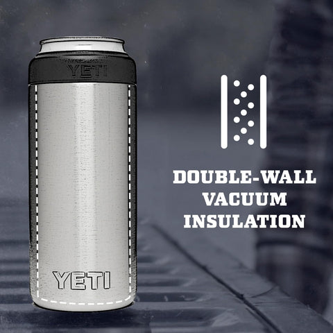 YETI Rambler Slim Colster with Load-and-Lock gasket for quick secure sealing
