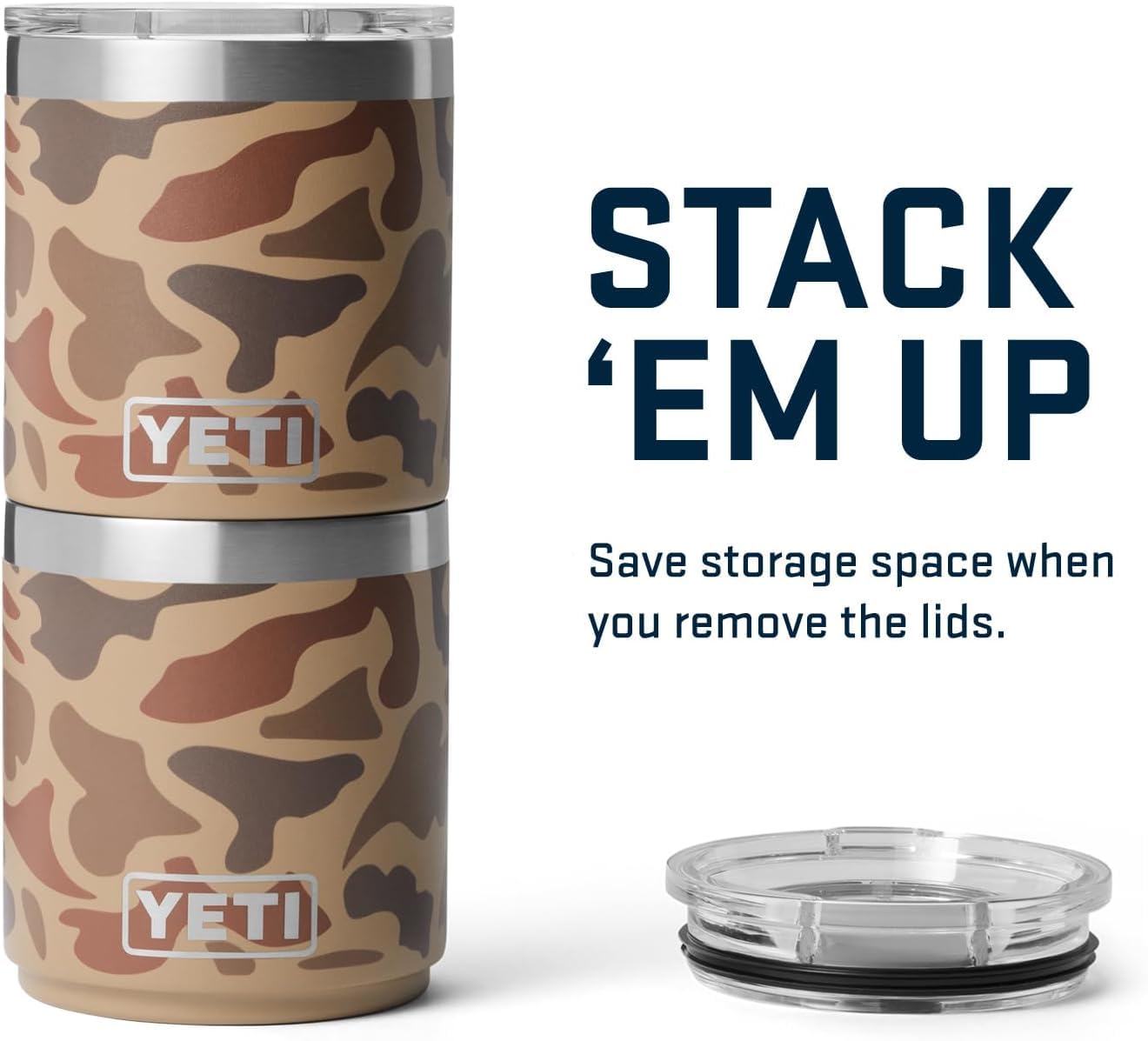 Stackable lids removed for faster drying and tidy pantry storage.