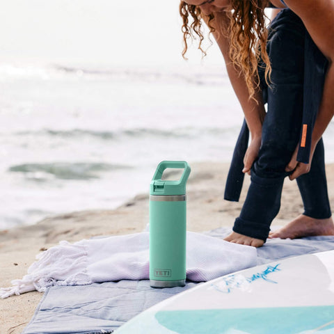 YETI Rambler straw cap leaks-resistant for confident sipping on the go.