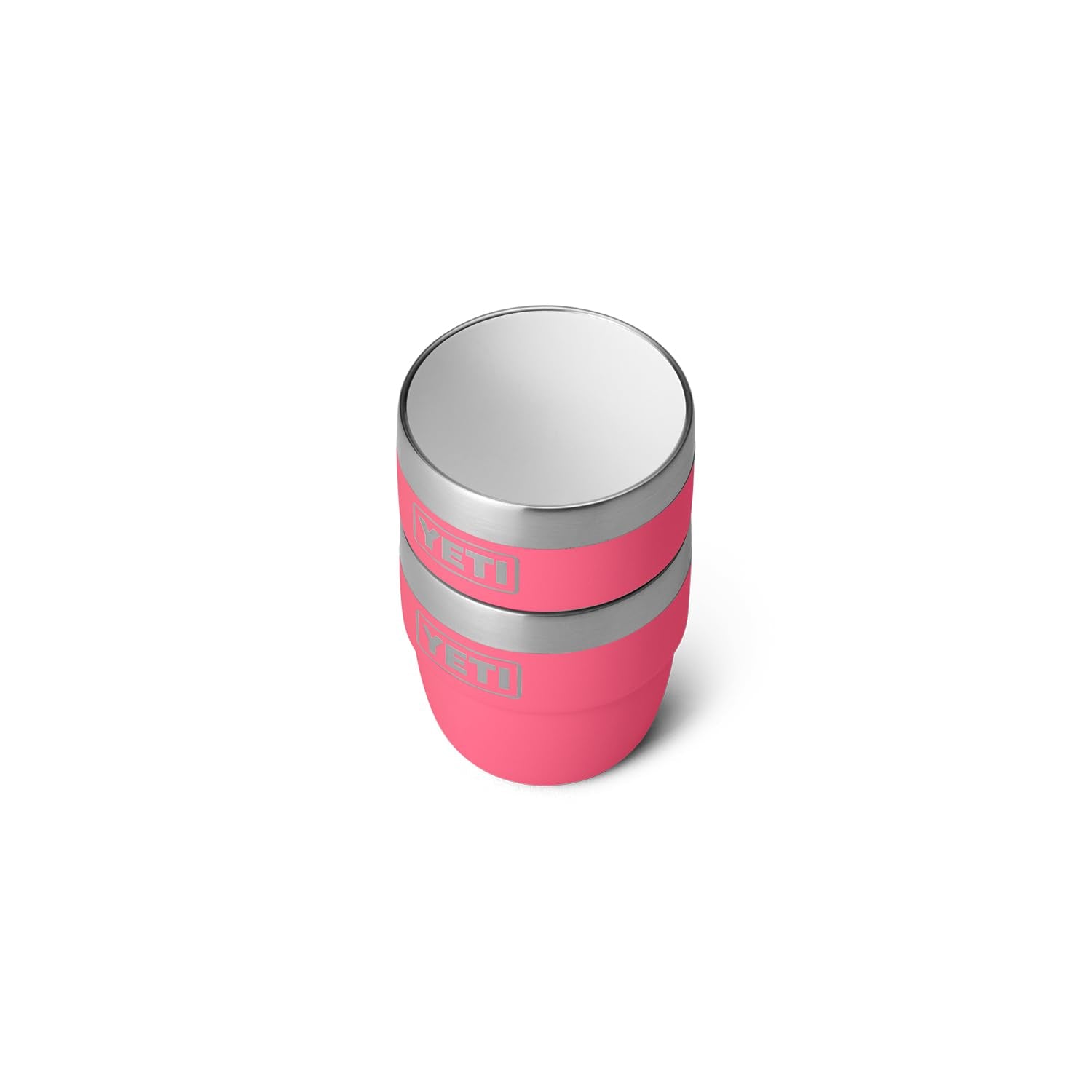 Tropical pink color adds a cheerful touch to coffee rituals.