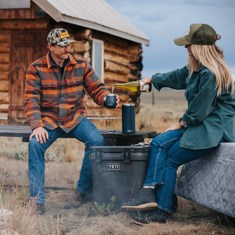 YETI Rambler Wine Chiller bearfoot non-slip ring provides stable grip.