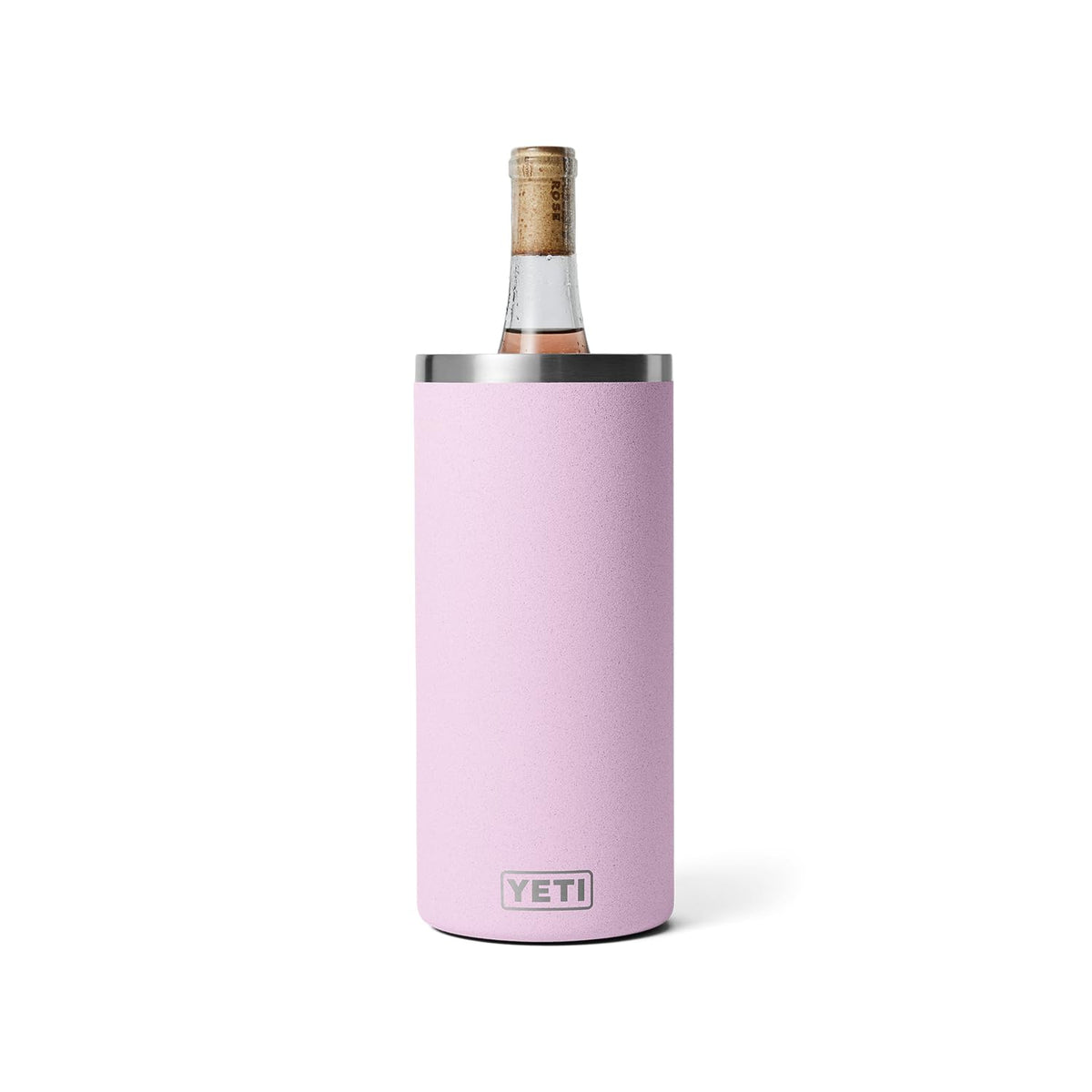 YETI Rambler Wine Chiller fits most bottles and preserves chill.
