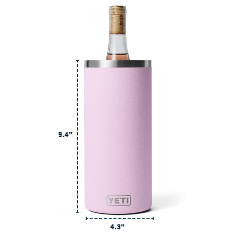 YETI Rambler Wine Chiller cherry blossom color adds outdoor style.