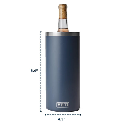 YETI Rambler Wine Chiller pre-cool feature locks in chilling now.