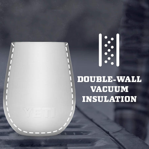 YETI Rambler wine tumbler Duracoat finish resists fading for lasting color.