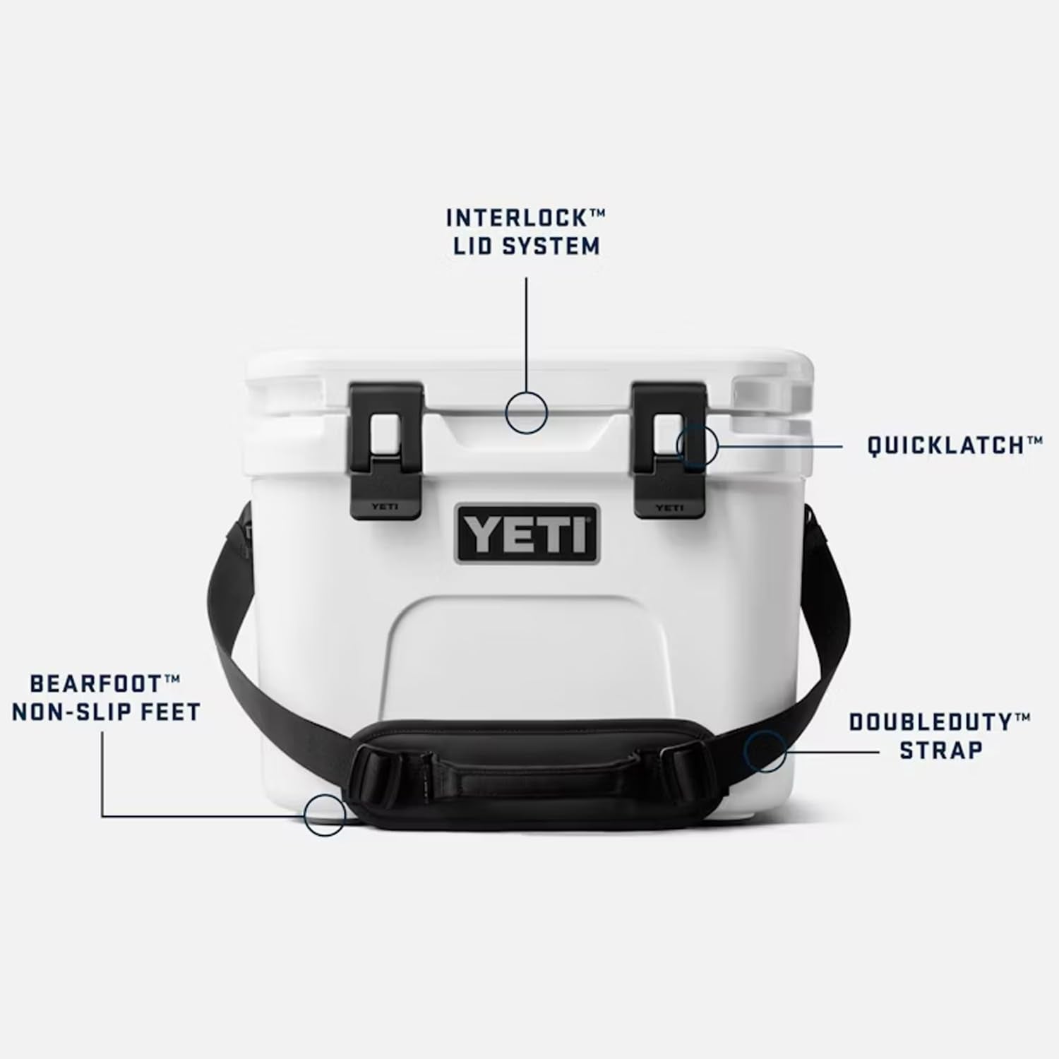 YETI Roadie 15 side view with wine bottles in Cherry Blossom