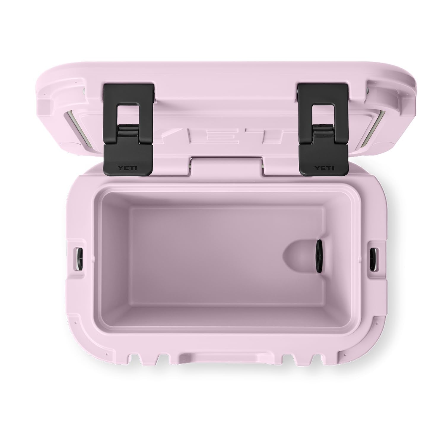 YETI Roadie 15 interior space for ice and bottles in Cherry Blossom