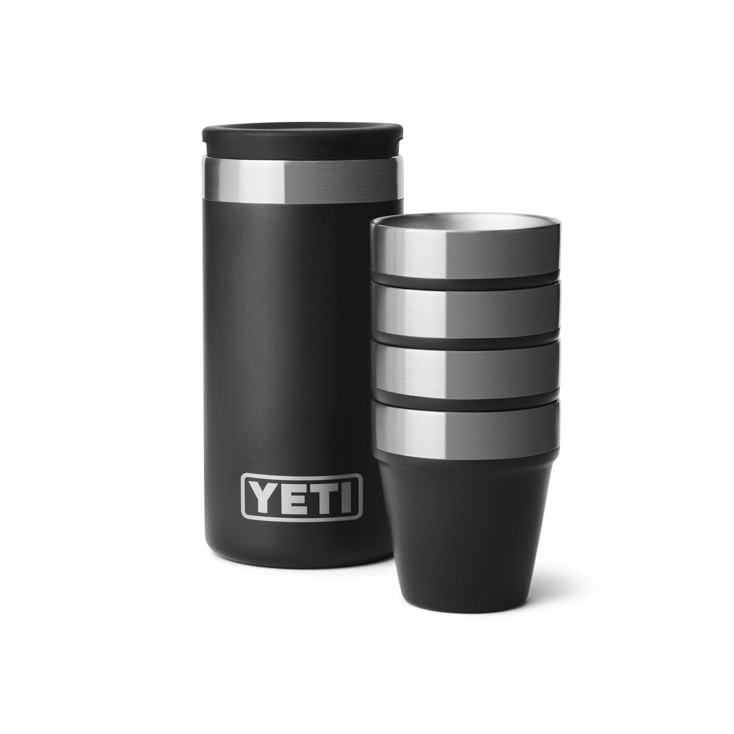YETI shot glasses have 1.7 oz capacity for measured pours