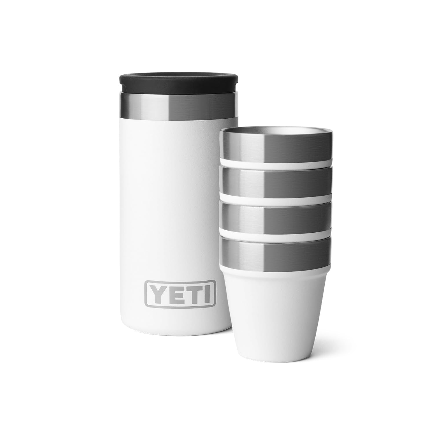 YETI shot glasses made from 18-8 stainless steel and built to last